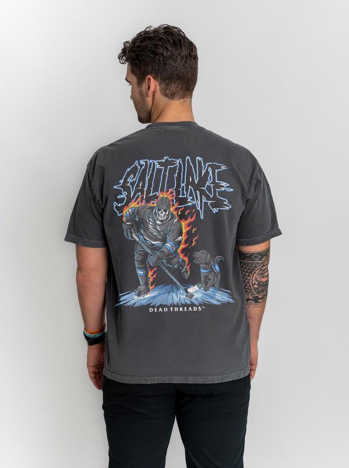 SALT LAKE HOCKEY - “3 SKULL” PREMIUM T - SHIRT – T-Shirt – Dead Threads Apparel