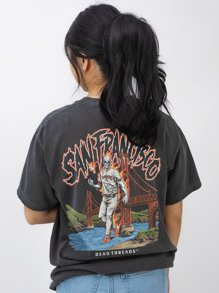 SAN FRANCISCO BASEBALL - "3 SKULL" PREMIUM T - SHIRT – T-Shirt – Dead Threads Apparel