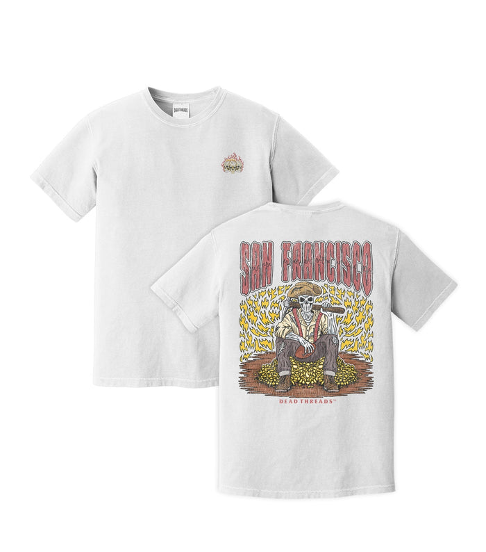SAN FRANCISCO FOOTBALL - “3 SKULL” PREMIUM T - SHIRT – T-Shirt – Dead Threads Apparel