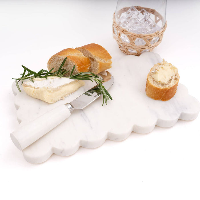 Scalloped Tray & Knife Set