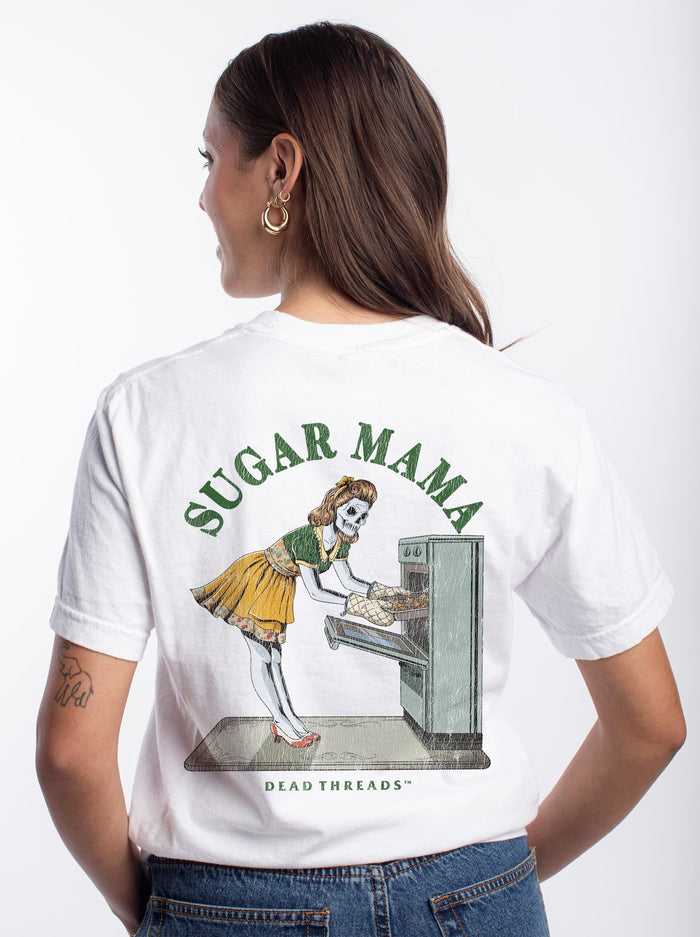 SUGAR MAMA - “DT ESSENTIAL" PREMIUM T - SHIRT - skeleton skull t-shirt — Dead Threads Apparel