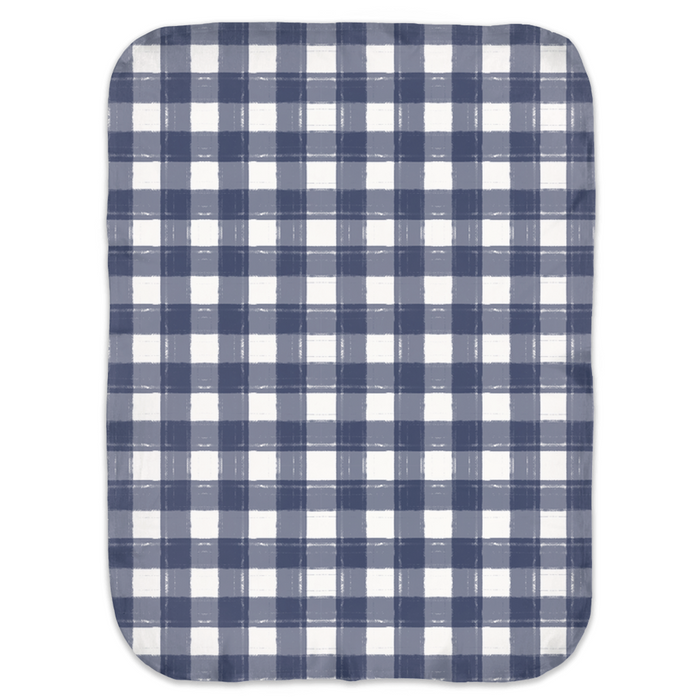 Swaddle Blanket Gingham Navy
