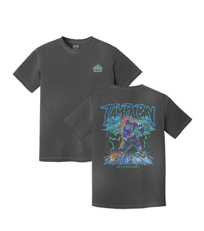 TAMPA BAY HOCKEY - “3 SKULL” PREMIUM T - SHIRT – T-Shirt – Dead Threads Apparel