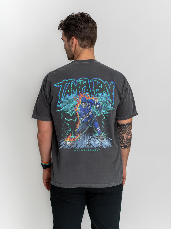 TAMPA BAY HOCKEY - “3 SKULL” PREMIUM T - SHIRT – T-Shirt – Dead Threads Apparel