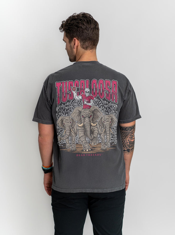 TUSCALOOSA FOOTBALL - “3 SKULL” PREMIUM T - SHIRT – T-Shirt – Dead Threads Apparel