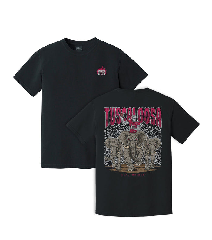 TUSCALOOSA FOOTBALL - “3 SKULL” PREMIUM T - SHIRT – T-Shirt – Dead Threads Apparel