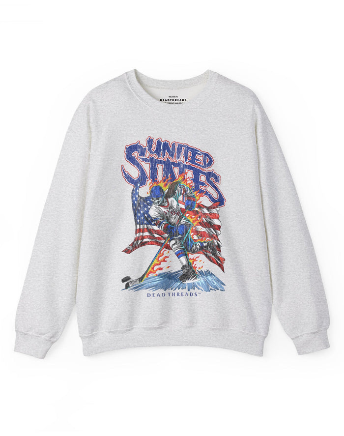 USA HOCKEY v1 (WOMEN) CREWNECK SWEATSHIRT – Sweatshirt – Dead Threads Apparel