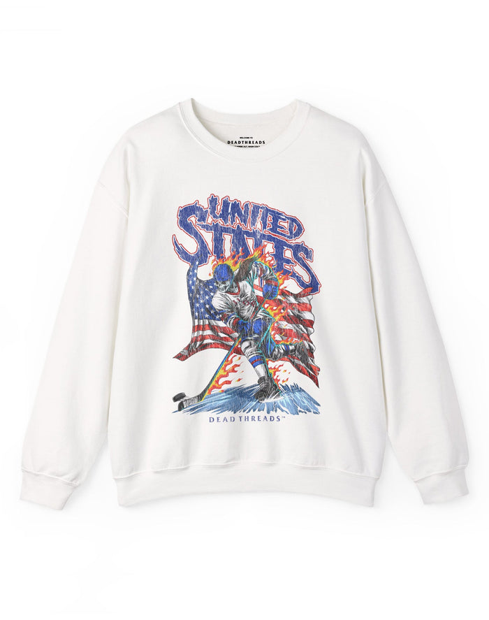 USA HOCKEY v1 (WOMEN) CREWNECK SWEATSHIRT – Sweatshirt – Dead Threads Apparel