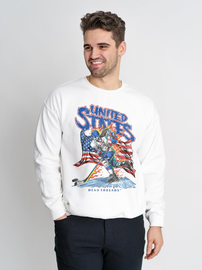 USA HOCKEY v1 (WOMEN) CREWNECK SWEATSHIRT – Sweatshirt – Dead Threads Apparel