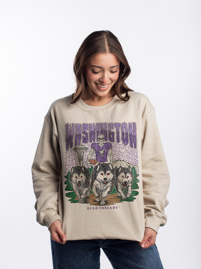 WASHINGTON FOOTBALL CREWNECK SWEATSHIRT – Sweatshirt – Dead Threads Apparel
