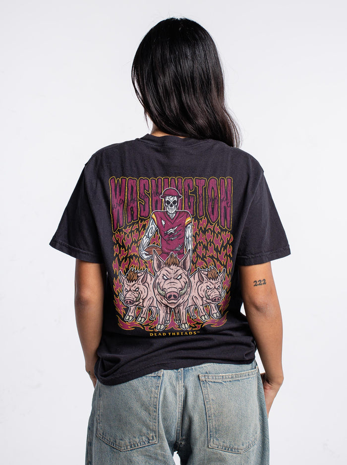 WASHINGTON FOOTBALL v1 - “3 SKULL” PREMIUM T - SHIRT – T-Shirt – Dead Threads Apparel