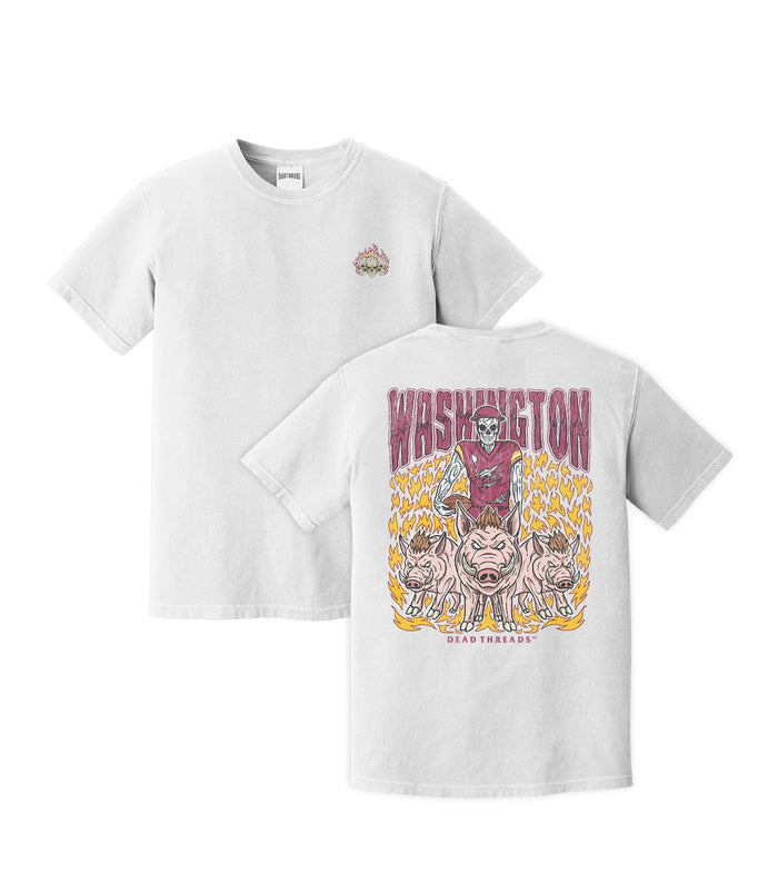 WASHINGTON FOOTBALL v1 - “3 SKULL” PREMIUM T - SHIRT – T-Shirt – Dead Threads Apparel