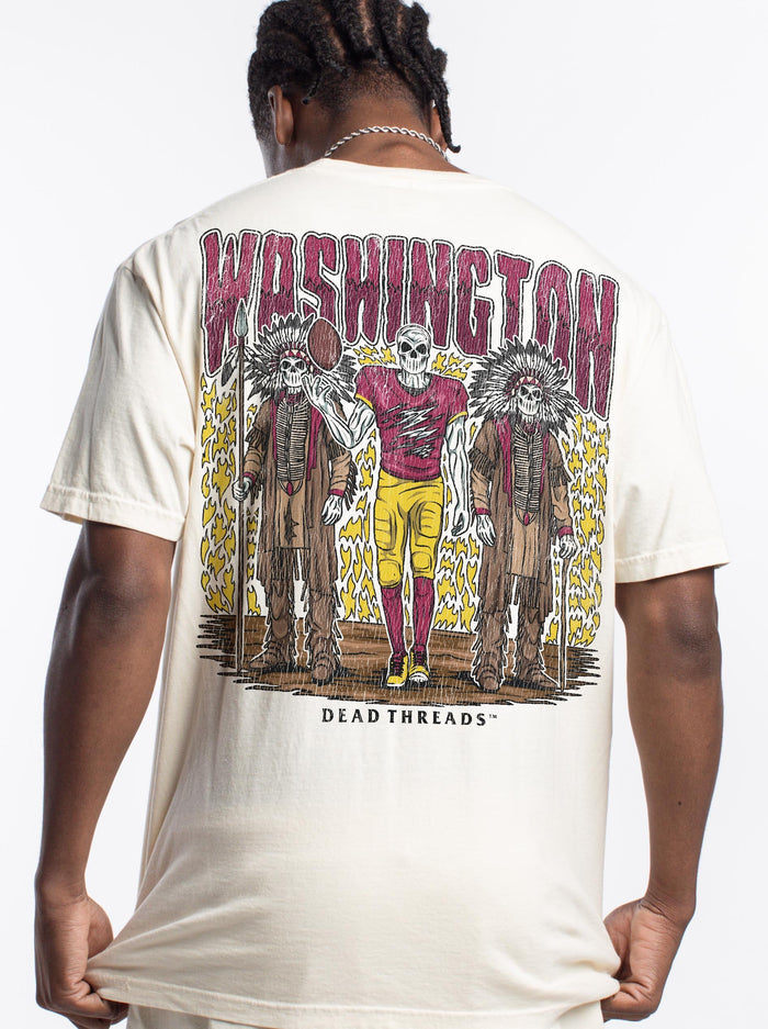WASHINGTON FOOTBALL v2 - “3 SKULL” PREMIUM T - SHIRT – T-Shirt – Dead Threads Apparel