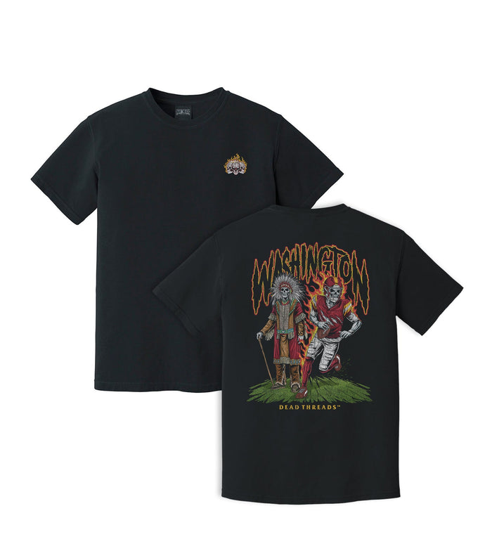 WASHINGTON FOOTBALL v3 - “3 SKULL” PREMIUM T - SHIRT – T-Shirt – Dead Threads Apparel