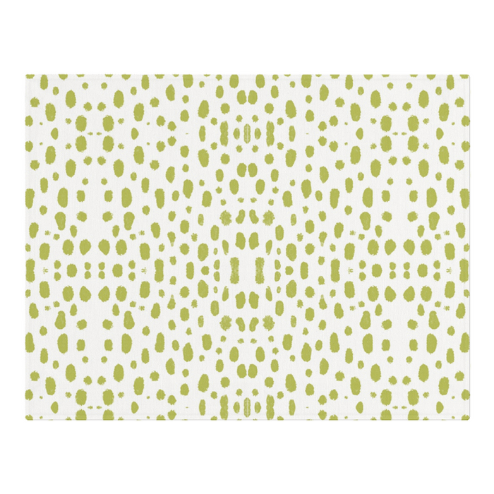 Woven Placemat - Spots on Spots Green