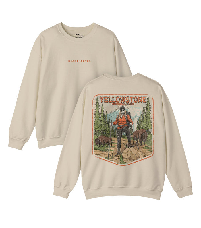 YELLOWSTONE NATIONAL PARK (MALE) - “DT ESSENTIAL" CREWNECK SWEATSHIRT – Sweatshirt – Dead Threads Apparel
