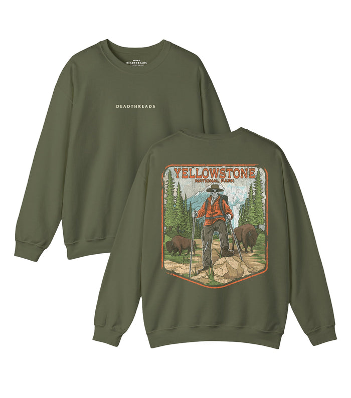 YELLOWSTONE NATIONAL PARK (MALE) - “DT ESSENTIAL" CREWNECK SWEATSHIRT – Sweatshirt – Dead Threads Apparel
