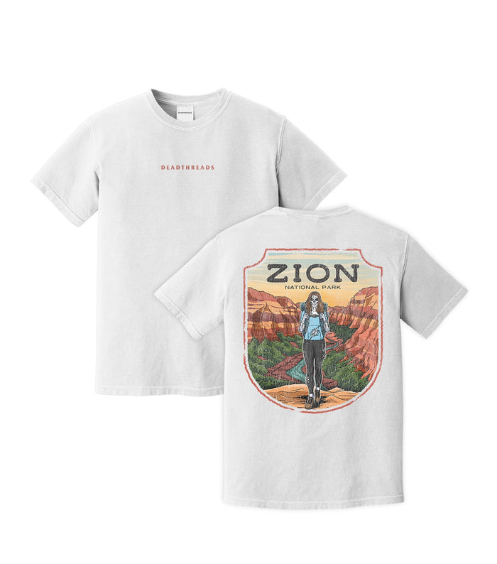 ZION NATIONAL PARK (FEMALE) - “DT ESSENTIAL" PREMIUM T - SHIRT – T-Shirt – Dead Threads Apparel