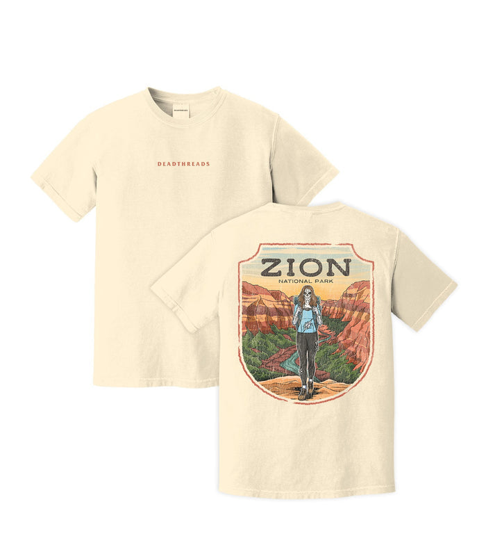 ZION NATIONAL PARK (FEMALE) - “DT ESSENTIAL" PREMIUM T - SHIRT – T-Shirt – Dead Threads Apparel