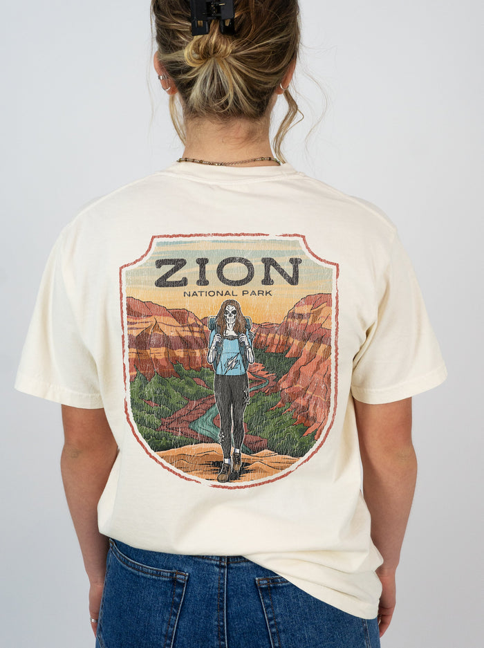 ZION NATIONAL PARK (FEMALE) - “DT ESSENTIAL" PREMIUM T - SHIRT – T-Shirt – Dead Threads Apparel