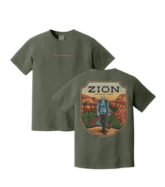 ZION NATIONAL PARK (MALE) - “DT ESSENTIAL" PREMIUM T - SHIRT – T-Shirt – Dead Threads Apparel